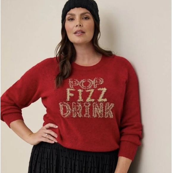 torrid Sweaters - NEW Torrid 'Pop Fizz Drink' Fuzzy Special Event Sweater